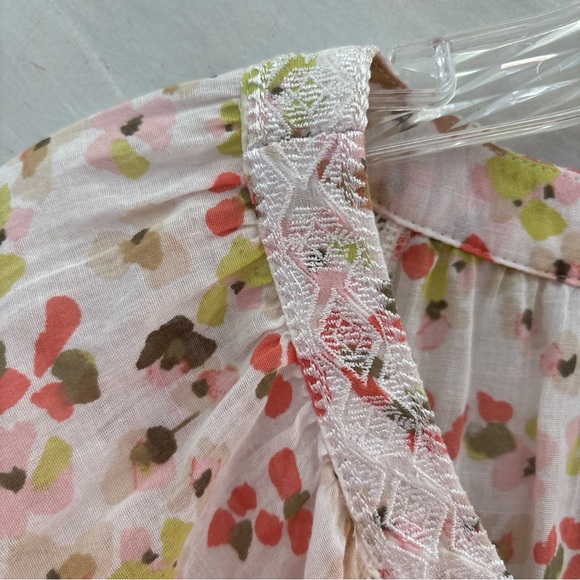 J. Jill Floral Peasant Blouse in Pink, Olive & Coral - Picture 4 of 14